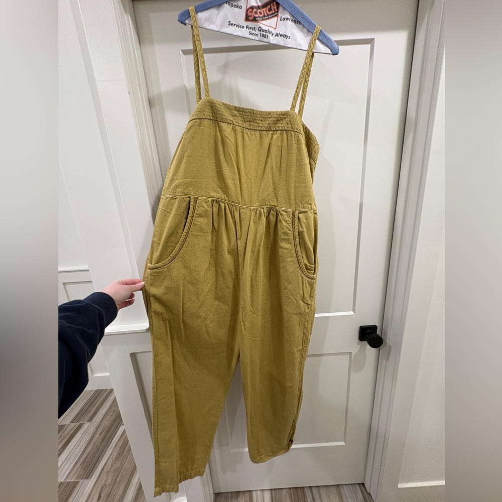 Anthropologie Mustard Yellow jumpsuit